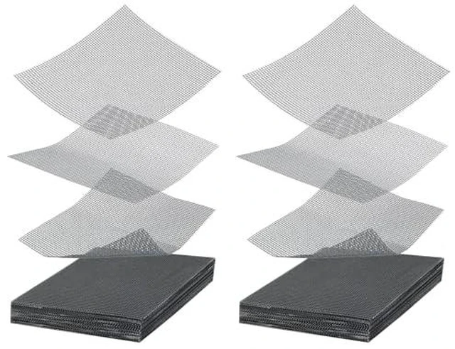Alt view image 2 of 4 - 50 Packs 4 Inch Flower Pot Hole Mesh Pad, Plastic Mesh Screen Bonsai Bottom Planter Drainage Hole Grid Mat, Plant Succulent Pot Screens Mat Prevent Soil Loss
