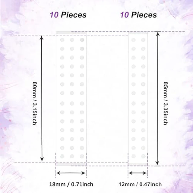 Alt view image 3 of 6 - Double Sided Tape for Clothes, Women Fashion Tape for Garments, Dresses, Hemlines and Necklines, 2 Sizes (20 Pieces)