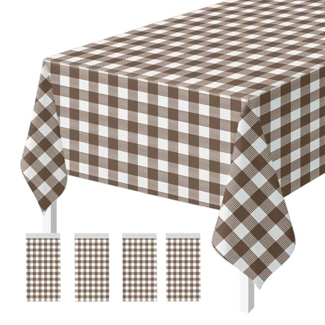 Alt view image 6 of 6 - 2 Pack Purple Plastic Tablecloth Disposable Table Covers Rectangle Purple Tablecloths for Birthday Baby Shower Wedding Birthday Halloween Party Rectangular Table Cloth Disposable