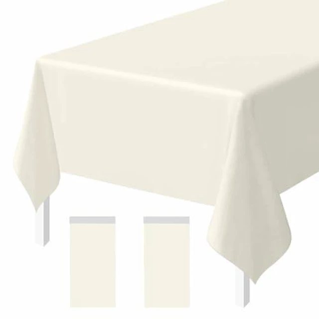 Alt view image 3 of 6 - 2 Pack Purple Plastic Tablecloth Disposable Table Covers Rectangle Purple Tablecloths for Birthday Baby Shower Wedding Birthday Halloween Party Rectangular Table Cloth Disposable