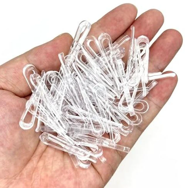 Alt view image 2 of 2 - 100 Pcs Clear Plastic Clips, Alligator Clips for Crafts,1.5 Inch Transparent Fabric Clothespins
