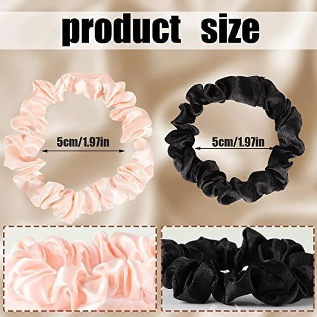 Alt view image 3 of 7 - 12 Pcs Satin Scrunchies For Women Girls, Silk Hair Ties