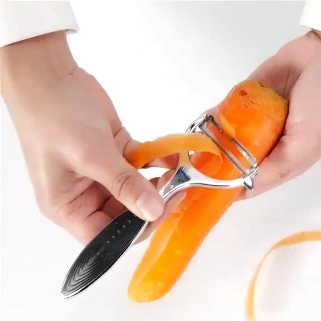 Alt view image 3 of 4 - Vegetable Peeler, Potato Peelers for Kitchen Stainless Steel Multi-function Set Fruit Peeler For Kitchen and Household Tools Y & I Shape Swivel Blades for Fruit Vegetables(Black)