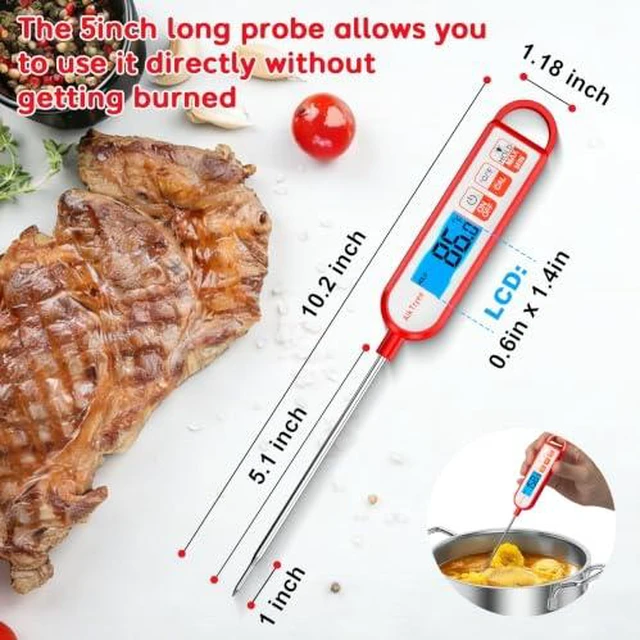 Alt view image 4 of 6 - Instant Read Meat Thermometer Kitchen Cooking Food Candy Thermometer for Oil Deep Fry BBQ Grill Smoker Thermometer by AikTryee