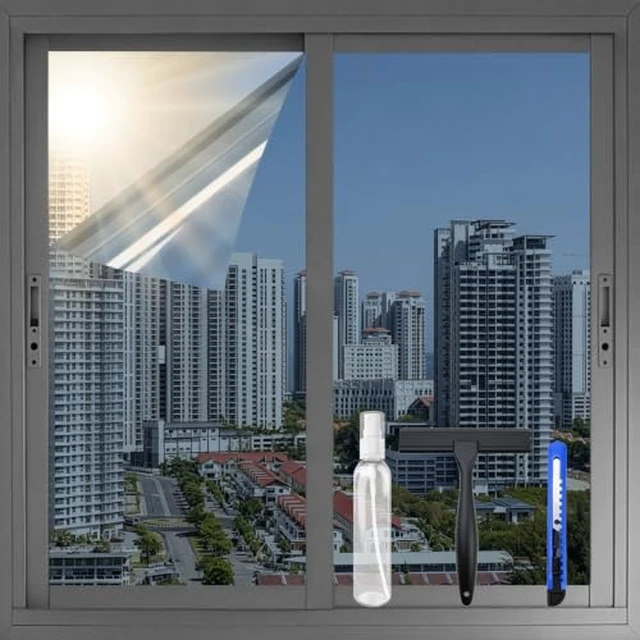 Alt view image 2 of 6 - One Way Window Privacy Film with Tools, 11.8In×6.5Ft, Cosmic Black