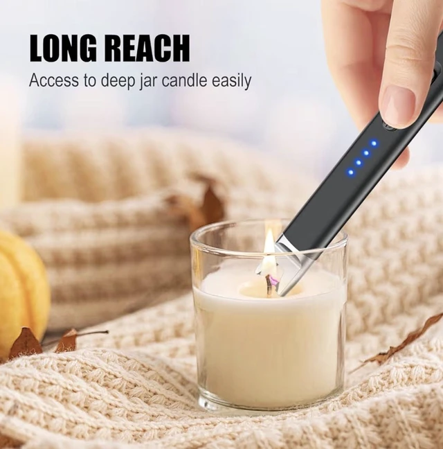 Alt view image 5 of 6 - Candle Lighter USB Rechargeable Electric Lighters Long Stem Matches