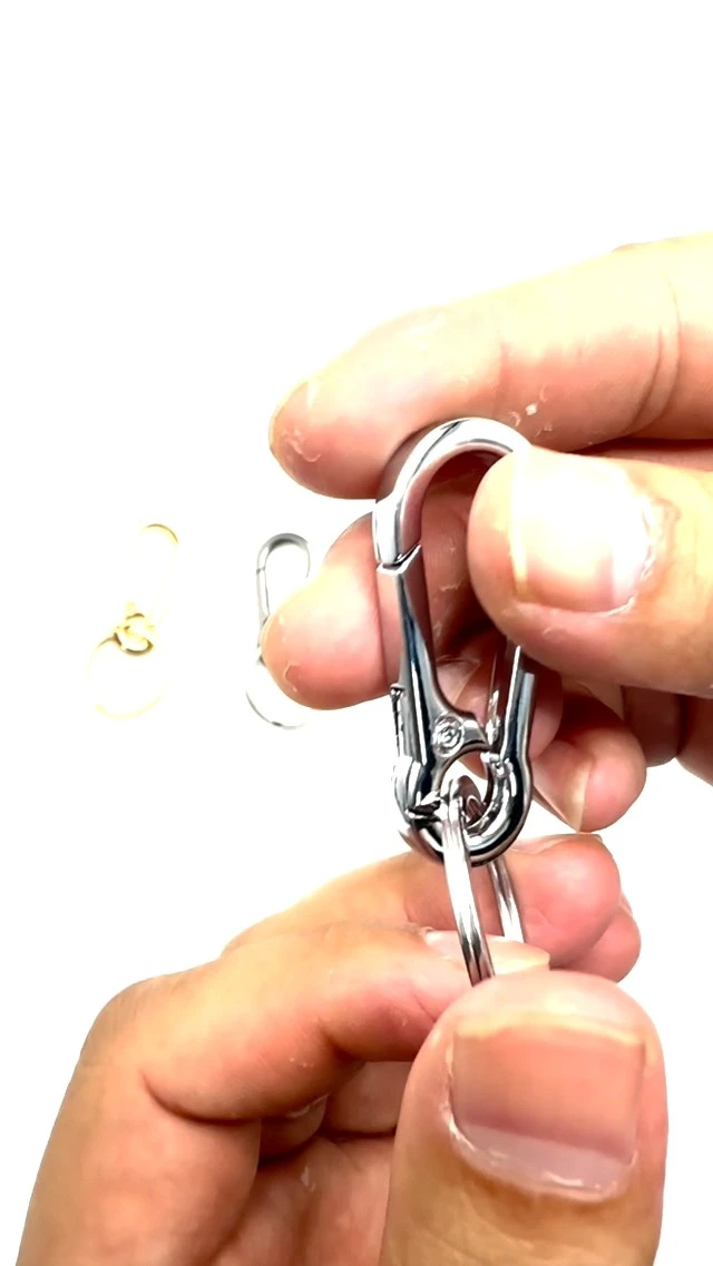 Alt view image 3 of 4 - 3 Pack Metal Keychains with Carabiner Clip, Key Ring Holder Organizer