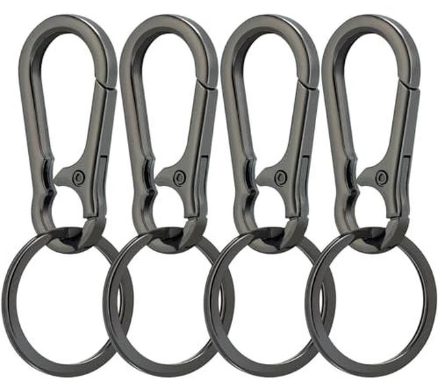 Alt view image 2 of 5 - Keychain Clip, 4 Pack Key Chain Hooks with Key Rings Holder, Metal Key Organizer for Car Home Keys Men Women