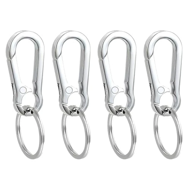 Alt view image 4 of 7 - 4 Pack Keychain, Metal Key Chain, Sturdy Key Ring, Key Rings Key Organizer Keychain Clip Key Chains for Men Women