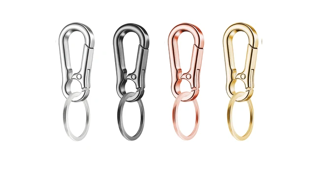Alt view image 7 of 7 - 4 Pack Keychain, Metal Key Chain, Sturdy Key Ring, Key Rings Key Organizer Keychain Clip Key Chains for Men Women