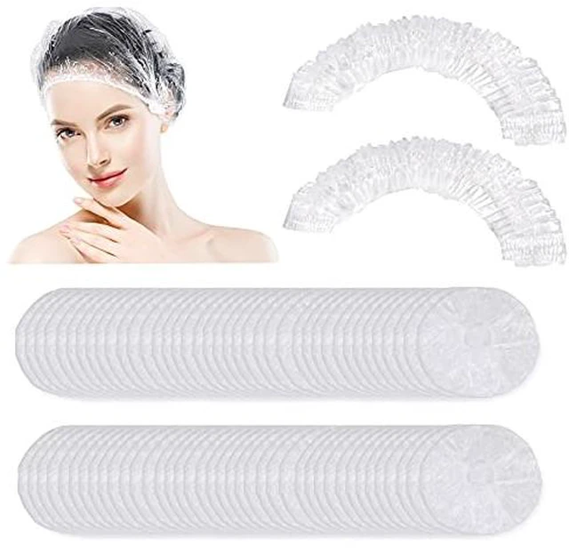 Alt view image 2 of 6 - 150 PCS Upgrade Disposable Shower Caps. Ceizioes Waterproof Hair Bath Caps. Thickening Shower Cap for Women Kids Girls. Hotel and Hair Salon. Travel Spa. Home Use Beauty Salon