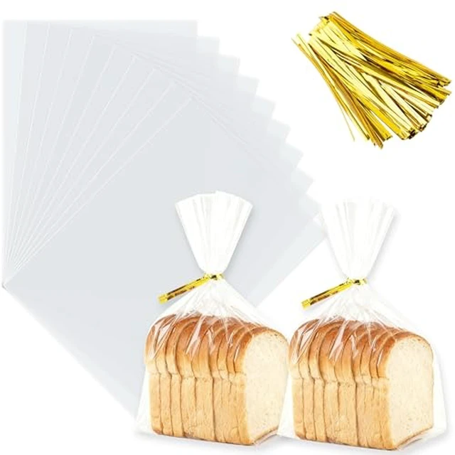 Alt view image 5 of 5 - Cellophane Treat Bags 4" x 6": 100 PCS Clear Plastic Cello Bags