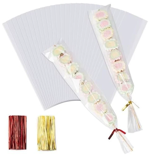 Alt view image 3 of 5 - 200 Pcs 4x6 Cellophane Treat Bags with 200 Twist Ties