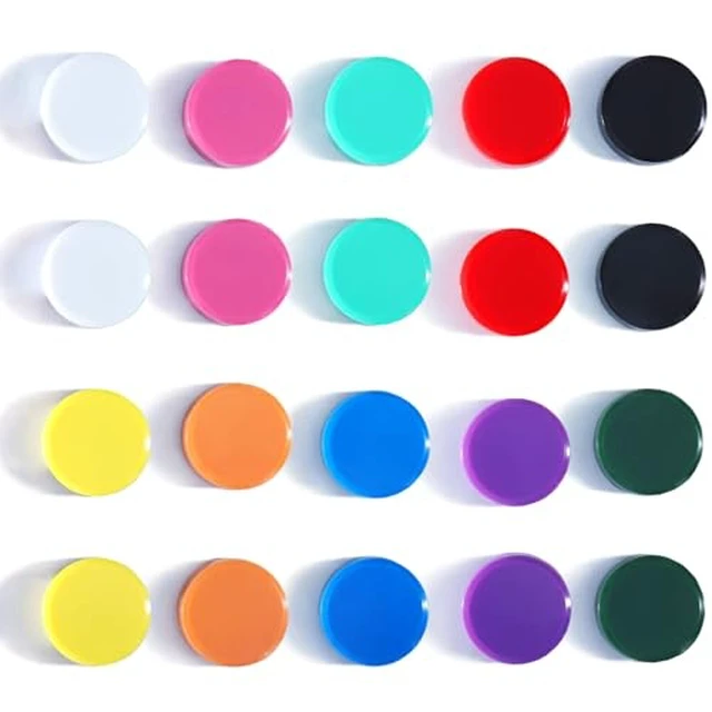 Alt view image 2 of 5 - Fridge Magnets, 20PCS 10 Colors Mini Round Heavy Duty for Whiteboard
