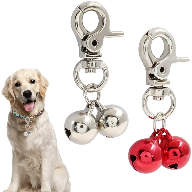 Main image of 2 PCS Bells for Cat Collars, Silver, Red