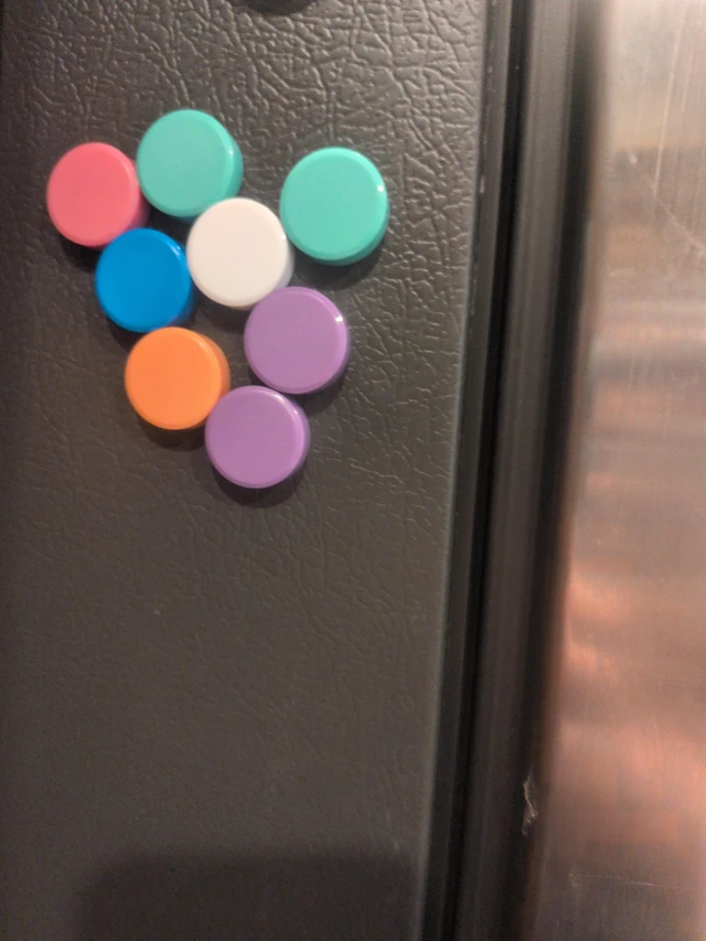 Alt view image 5 of 5 - Fridge Magnets, 20PCS 10 Colors Mini Round Heavy Duty for Whiteboard