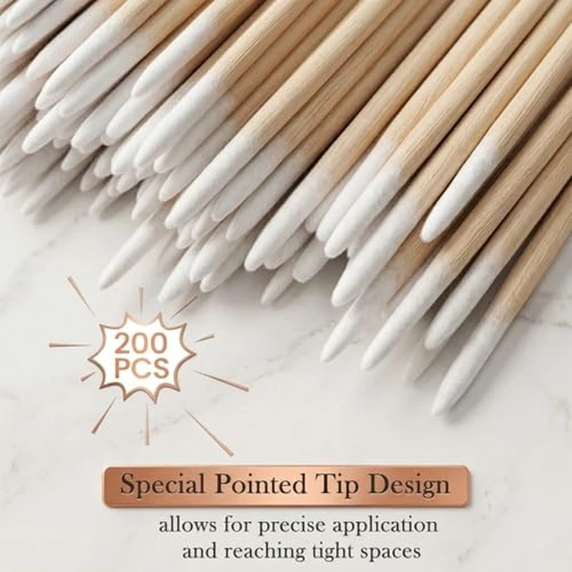 Alt view image 4 of 7 - 200 PCS Pointed Tip Cotton Swabs, Precision Micro Cotton Swabs