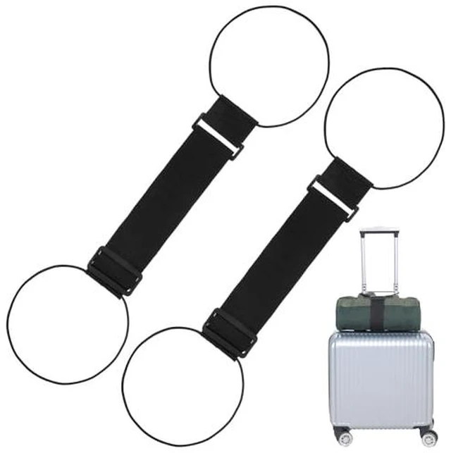 Alt view image 2 of 2 - 2 PCS Luggage Straps for Add a Bag Adjustable Bungee Elastic Belt