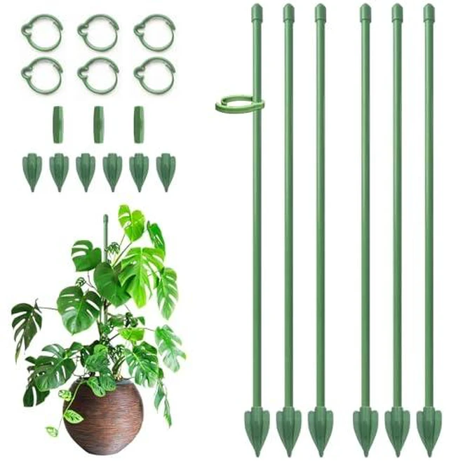 Alt view image 2 of 6 - Plant Stakes for Indoor Plants, 12 Inch Plant Support Stakes, 6 PCS