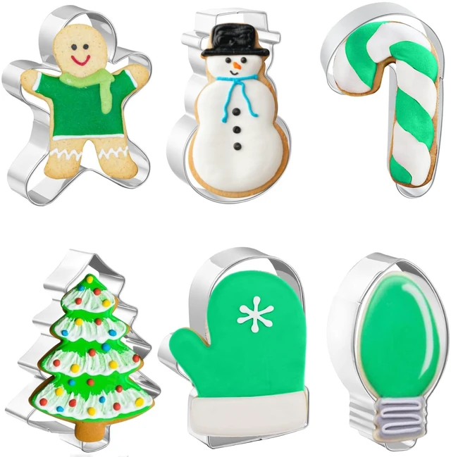 Main image of Christmas Cookie Cutters 6 PCS, 4''
