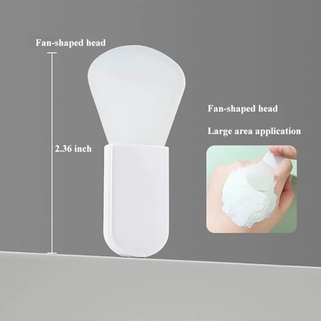 Alt view image 3 of 7 - 3pcs Face Mask Applicator Brushes, Silicone Makeup Brush, Mini Clay Applicator, Portable Facial Spatula for Mud, Cosmetic, Eye Masks, Body Lotion