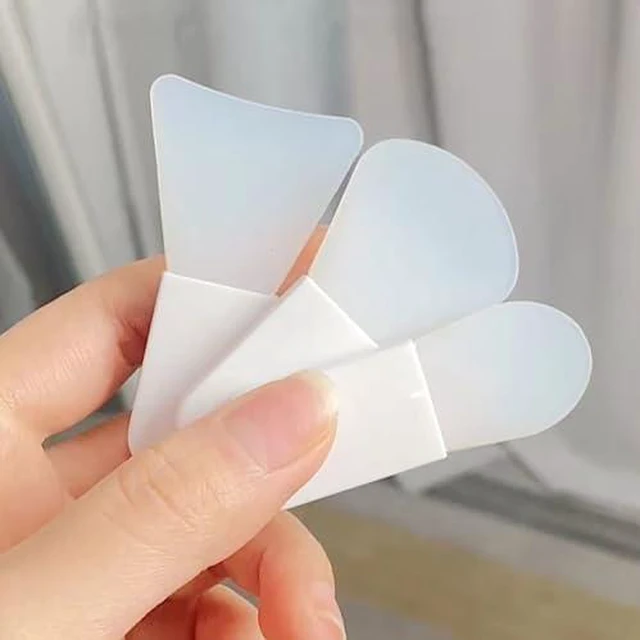 Alt view image 6 of 7 - 3pcs Face Mask Applicator Brushes, Silicone Makeup Brush, Mini Clay Applicator, Portable Facial Spatula for Mud, Cosmetic, Eye Masks, Body Lotion