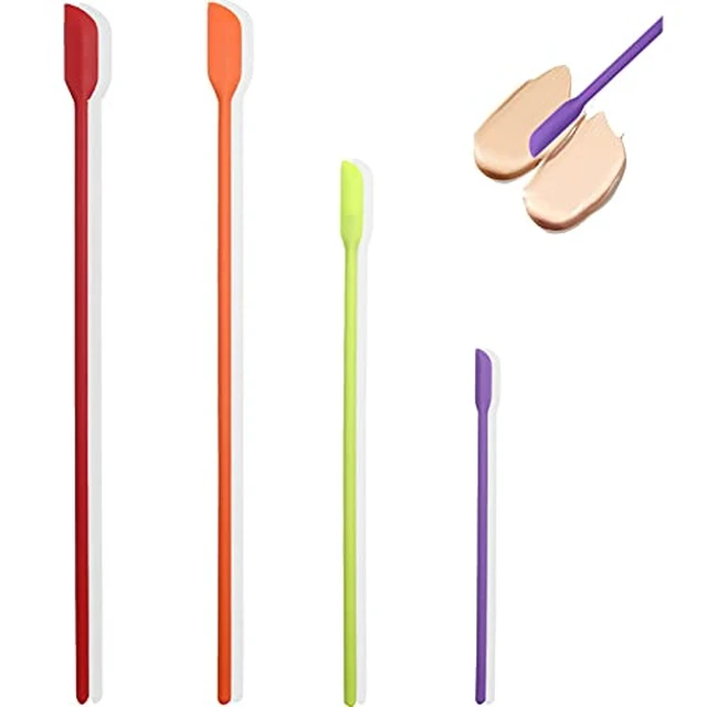 Alt view image 2 of 6 - Beauty Spatula 4 PCS Makeup Spatula Mini Silicone for Cosmetics & Kitchen - 3 Sizes
