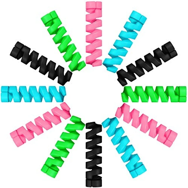 Alt view image 2 of 6 - 24 Pcs Spiral USB Cable Cord Protector Saver,Colorful