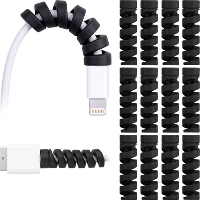 Alt view image 3 of 6 - 24 Pcs Spiral USB Cable Cord Protector Saver,Colorful