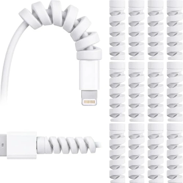 Alt view image 4 of 6 - 24 Pcs Spiral USB Cable Cord Protector Saver,Colorful