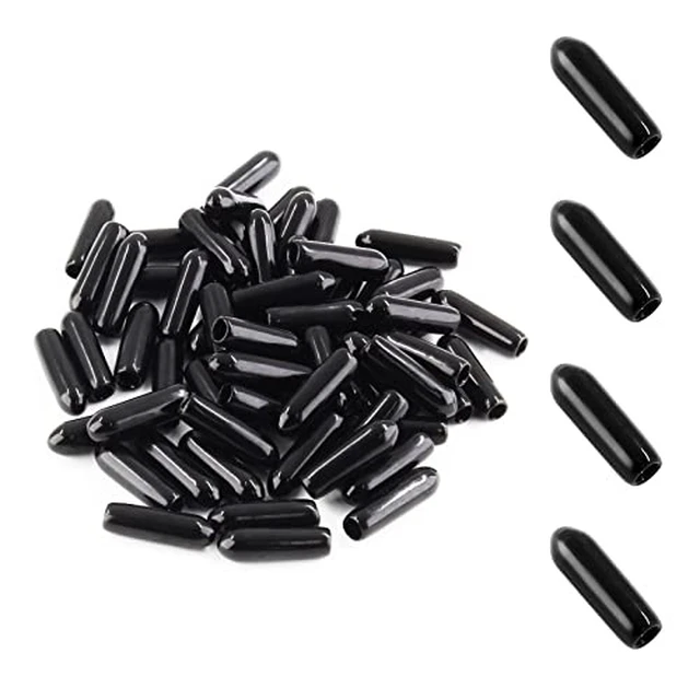 Alt view image 2 of 4 - Rubber End Caps, Black, 3mm/1/8 inch, 60PCS