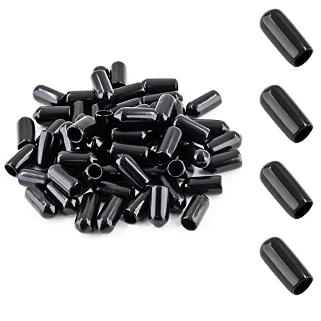 Alt view image 3 of 4 - Rubber End Caps, Black, 3mm/1/8 inch, 60PCS