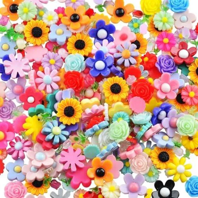 Alt view image 5 of 6 - Resin Charms for Crafts 100pcs Kawaii Cute Flat Back Slime Charms Bulk Small Mini Acrylic 3D Flatback Decoden Charm for DIY Hair Clips, Scrapbooking & Embellishments (Acrylic Mixed)
