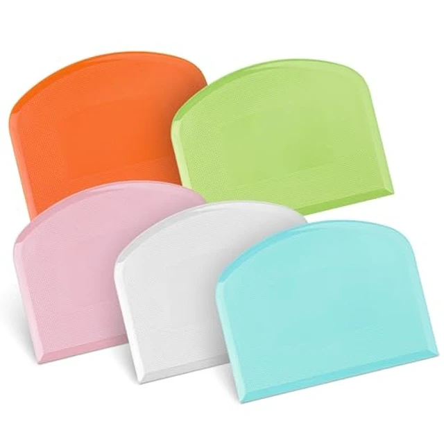 Alt view image 2 of 5 - Flexible Dough Scraper & Cutter Set, 5-Piece Bench & Bowl Scrapers
