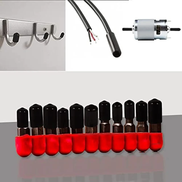 Alt view image 5 of 5 - Rubber End Caps - 60pcs Flexible Screw Thread Protector Covers Rubber Bolt Covers Caps for Metal Tube Rod in 6 Sizes 2mm,3mm,6.5mm,8mm,10mm,12mm