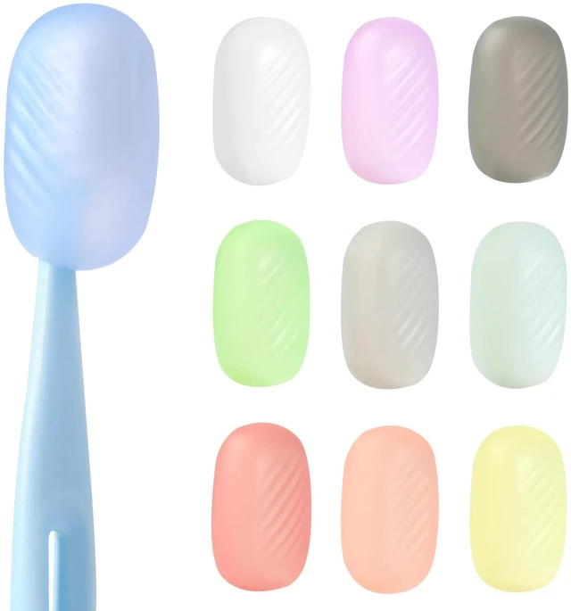 Main image of 10 Pack Toothbrush Covers, Silicone Tooth Brush Cover Cap