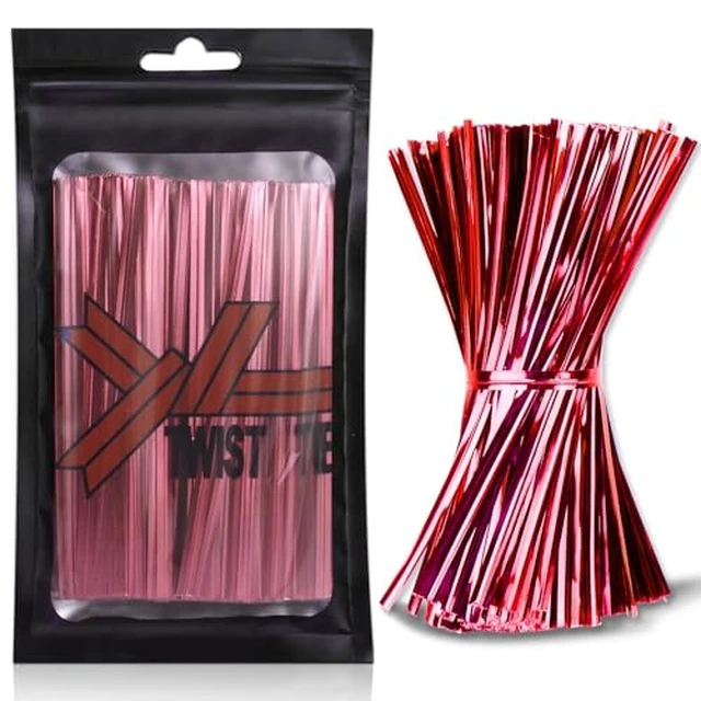 Alt view image 4 of 5 - 4 Inches Twist Ties for Bags,800pcs Twist Ties for Plastic Bags,Reusable Bread ties,Gold Twist Ties,Twisty Ties for Candy Bags, Coffee Bags, Snacks, Cake Pops, Party Supplies (A-golden)