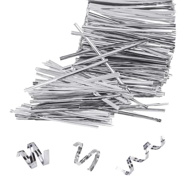 Alt view image 5 of 5 - 4 Inches Twist Ties for Bags,800pcs Twist Ties for Plastic Bags,Reusable Bread ties,Gold Twist Ties,Twisty Ties for Candy Bags, Coffee Bags, Snacks, Cake Pops, Party Supplies (A-golden)