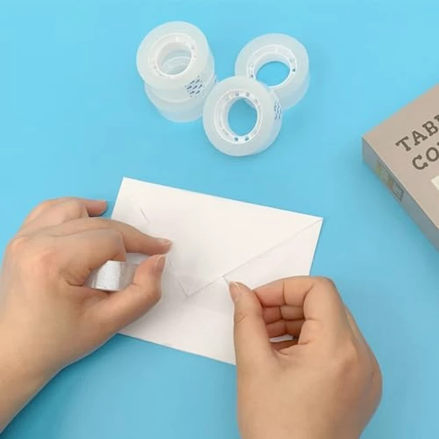 Alt view image 5 of 6 - 4 Rolls Transparent Clear Tape Refills for Dispenser, 0.7-Inch Wide, 27.3 Yards Long, Perfect for Gift Wrapping, Crafts, Home, School, Office.