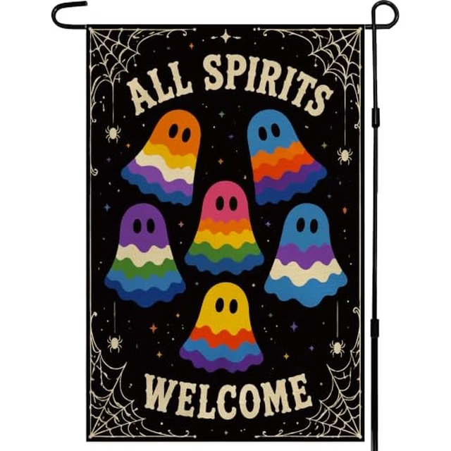 Alt view image 4 of 6 - Halloween Decorations - No Trespassing Spooky Halloween Outdoor Garden Flag