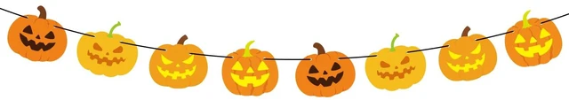 Main image of Halloween Pumpkin Garland, No DIY Halloween Pumpkin Banner Fall Wall Decor Hanging Classroom Wall Garland Funny Autumn Home Thanksgiving Decorations