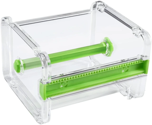 Main image of Transparent Visible Desktop Multi Washi Masking Tape Dispenser,Tape Cutter,Roll Tape Holder (Not Include Masking Tape) (Green)