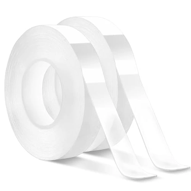 Alt view image 2 of 6 - 2 Pack Nano Double Sided Tape Duty Mounting Tape Sticky Walls, Double Sided Heavy Duty Rug Tape, Duty Multipurpose Mounting Transparent Tape for Paste Items