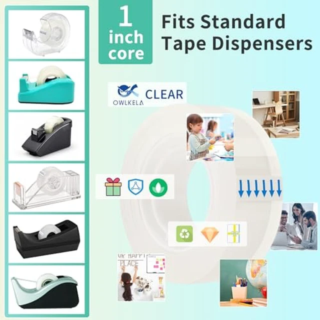 Alt view image 4 of 6 - 4 Rolls Tape Refills, Clear, 0.7" x 1000"