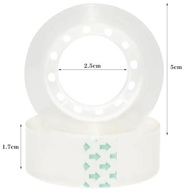 Alt view image 2 of 6 - 4 Rolls Transparent Clear Tape Refills for Dispenser, Sturdy Tape(Not Easily Tear), 0.7 Inch, 27.3 Yard, Perfect for Office, Home, School