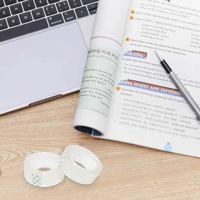 Alt view image 6 of 6 - 4 Rolls Transparent Clear Tape Refills for Dispenser, Sturdy Tape(Not Easily Tear), 0.7 Inch, 27.3 Yard, Perfect for Office, Home, School