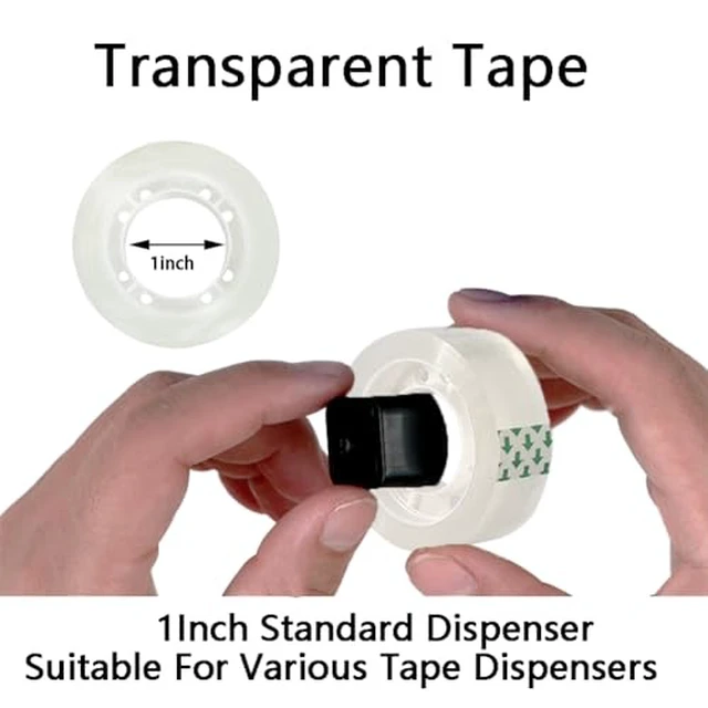 Alt view image 4 of 6 - 6 Rolls Transparent Tape Refills Rolls, Clear Tape, 3/4 x 1000 in, 1 in Core Gift Wrapping Tape for Office, Home, School