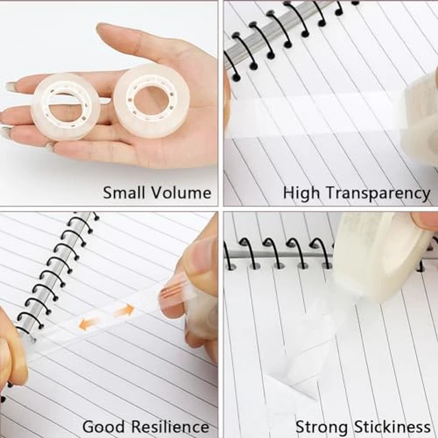 Alt view image 5 of 6 - 6 Rolls Transparent Tape Refills Rolls, Clear Tape, 3/4 x 1000 in, 1 in Core Gift Wrapping Tape for Office, Home, School