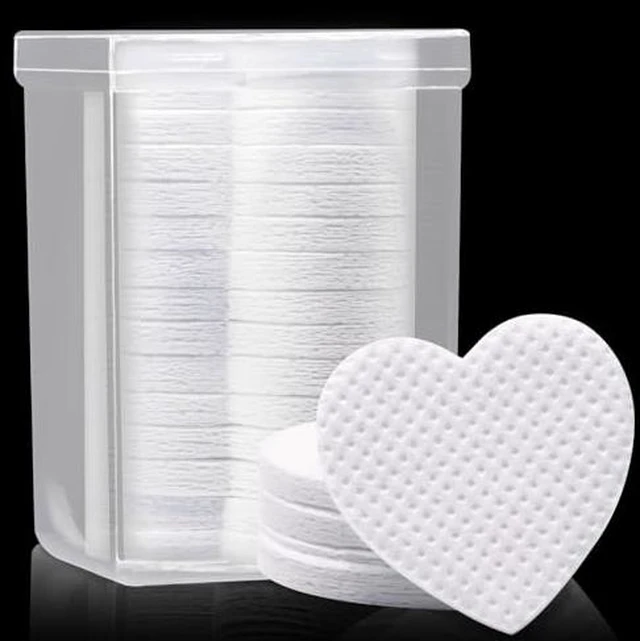 Alt view image 2 of 7 - Eyelash Extension Glue Wipes 200 PCS Lint Free Nail Wipes Non-Woven Fabric Lash Glue Nail Polish Remover for Lash Extension Supplies (White)