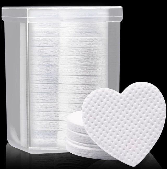 Main image of Eyelash Extension Glue Wipes 200 PCS Lint Free Nail Wipes Non-Woven Fabric Lash Glue Nail Polish Remover for Lash Extension Supplies (White)